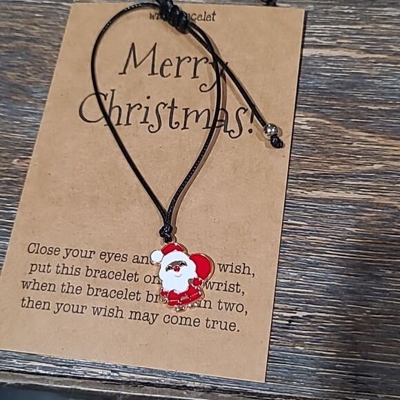 Free With $30 Order - Gifts & Stocking Stuffers Santa Adjustable Twine Bracelet - Picture 3 of 9